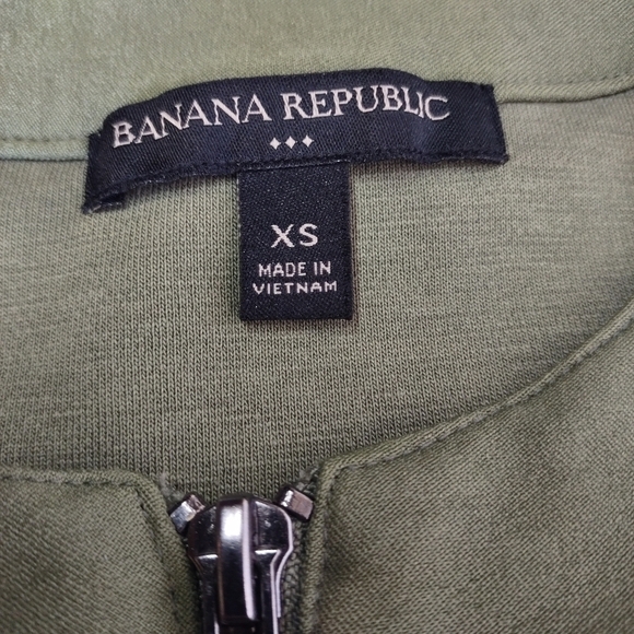 Banana Republic Women's Green Utility ZIP Up Jacket Size X-small - Picture 9 of 10